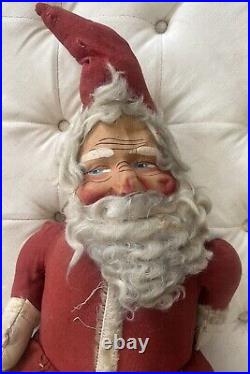 Vintage Antique 1920s Masked German Christmas Santa Doll Mask Face, 28 READ