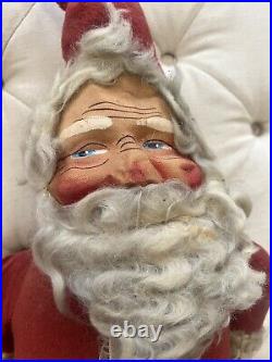 Vintage Antique 1920s Masked German Christmas Santa Doll Mask Face, 28 READ