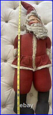 Vintage Antique 1920s Masked German Christmas Santa Doll Mask Face, 28 READ