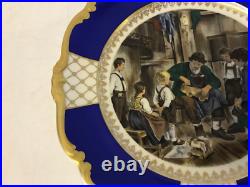 Vintage Antique 1935 German Rosenthal Porcelain Plate with Toy Maker & Children