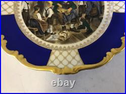 Vintage Antique 1935 German Rosenthal Porcelain Plate with Toy Maker & Children