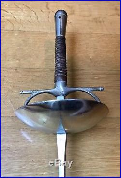Vintage Antique 19C German Military Cadet Fencing Rapier Sword Dagger Clemen&Jun