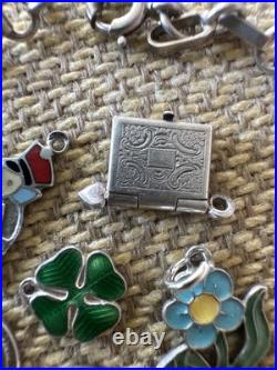 Vintage Antique 800 Silver German Begging Bracelet With 6 Exceptional Charms Vintage Antique 800 Silver German Begging Bracelet With 6 Exceptional Charms