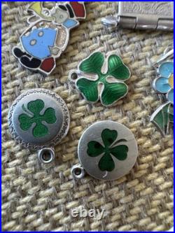 Vintage Antique 800 Silver German Begging Bracelet With 6 Exceptional Charms Vintage Antique 800 Silver German Begging Bracelet With 6 Exceptional Charms