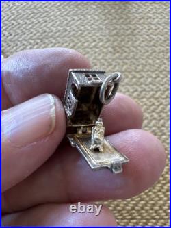 Vintage Antique 800 Silver German Begging Bracelet With 8 Exceptional Charms