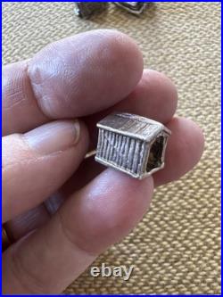 Vintage Antique 800 Silver German Begging Bracelet With 8 Exceptional Charms