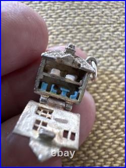 Vintage Antique 800 Silver German Begging Bracelet With 8 Exceptional Charms