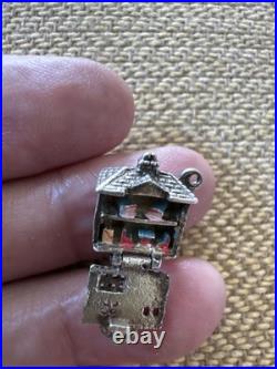 Vintage Antique 800 Silver German Begging Bracelet With 8 Exceptional Charms