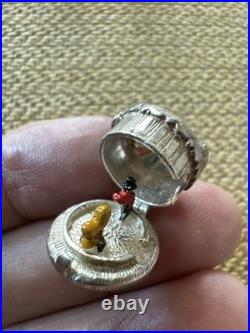 Vintage Antique 800 Silver German Begging Bracelet With 8 Exceptional Charms