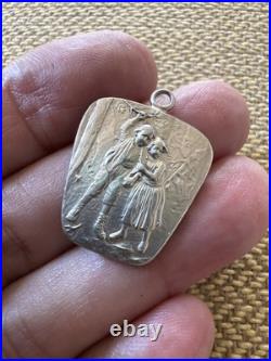 Vintage Antique 800 Silver Victorian German Or Austrian Children Playing