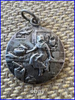 Vintage Antique 800 Silver Victorian German Or Austrian Cinderella