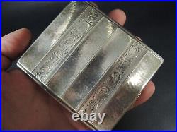 Vintage Antique Alpacca Hoka Silver Cigarette Case German 1948 to 1953
