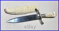 Vintage Antique Austrian/German Sterling Silver Trench/Boot Dagger KnifePearl