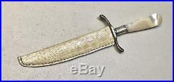 Vintage Antique Austrian/German Sterling Silver Trench/Boot Dagger KnifePearl