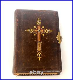 Vintage Antique Beautiful German Travel Prayer Book Catholic Jesus