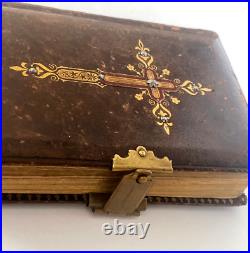 Vintage Antique Beautiful German Travel Prayer Book Catholic Jesus