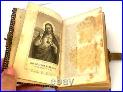 Vintage Antique Beautiful German Travel Prayer Book Catholic Jesus