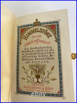 Vintage Antique Beautiful German Travel Prayer Book Himmelstone Romain