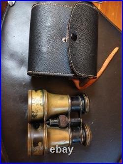 Vintage Antique Brass Binoculars. WW1 French, England, GermansVery Clear, Works Vintage Antique Brass Binoculars. WW1 French, England, GermansVery Clear, Works