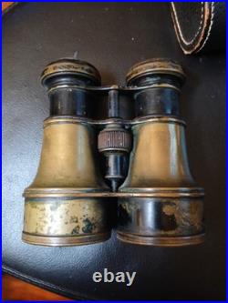 Vintage Antique Brass Binoculars. WW1 French, England, GermansVery Clear, Works Vintage Antique Brass Binoculars. WW1 French, England, GermansVery Clear, Works