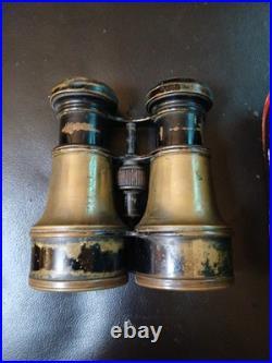 Vintage Antique Brass Binoculars. WW1 French, England, GermansVery Clear, Works Vintage Antique Brass Binoculars. WW1 French, England, GermansVery Clear, Works