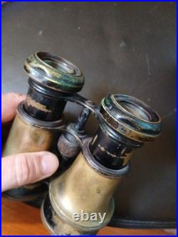 Vintage Antique Brass Binoculars. WW1 French, England, GermansVery Clear, Works Vintage Antique Brass Binoculars. WW1 French, England, GermansVery Clear, Works