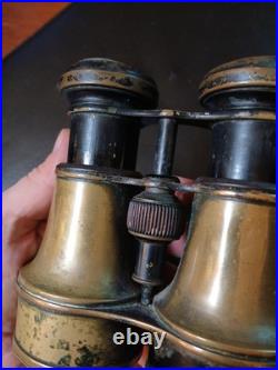 Vintage Antique Brass Binoculars. WW1 French, England, GermansVery Clear, Works Vintage Antique Brass Binoculars. WW1 French, England, GermansVery Clear, Works