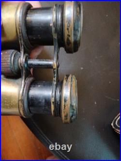 Vintage Antique Brass Binoculars. WW1 French, England, GermansVery Clear, Works Vintage Antique Brass Binoculars. WW1 French, England, GermansVery Clear, Works