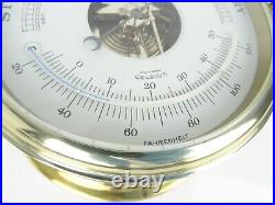 Vintage Antique Brass German Schatz Marine Barometer