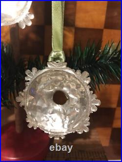 Vintage Antique Christmas Ornament Lot 3 reflectors German Soft Metal Tin Alloy