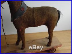 Vintage Antique Early 1900's German Pull Toy Horse read