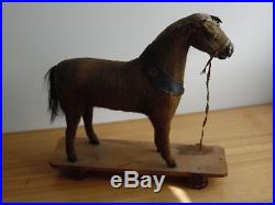 Vintage Antique Early 1900's German Pull Toy Horse read