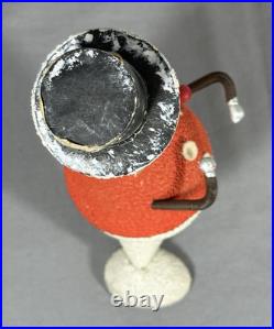 Vintage Antique Early German Candy Container Nodder Snowman Paper Mache Spring Vintage Antique Early German Candy Container Nodder Snowman Paper Mache Spring
