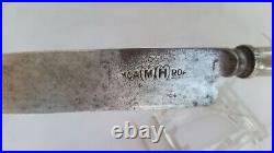 Vintage Antique Gaucho Mca Mh Rda Dagger Knife Silver Gold Inlay Solingen German