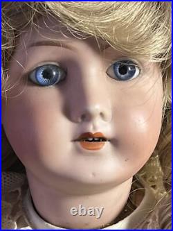 Vintage Antique German Bisque 22 Ball-Jointed Doll in LOVELY DRESS