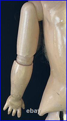 Vintage Antique German Bisque 22 Ball-Jointed Doll in LOVELY DRESS
