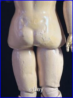 Vintage Antique German Bisque 22 Ball-Jointed Doll in LOVELY DRESS