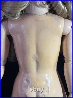 Vintage Antique German Bisque 22 Ball-Jointed Doll in LOVELY DRESS