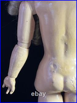 Vintage Antique German Bisque 22 Ball-Jointed Doll in LOVELY DRESS