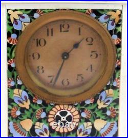 Vintage Antique German Ceramic Clock with Matching Side Vases Pattern 347