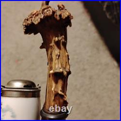 Vintage Antique German Ceramic Pipe with Linz painting