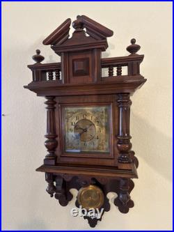 Vintage Antique German Deutsches Reichs Vienna Regulator Wall Clock Vintage Antique German Deutsches Reichs Vienna Regulator Wall Clock
