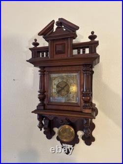 Vintage Antique German Deutsches Reichs Vienna Regulator Wall Clock Vintage Antique German Deutsches Reichs Vienna Regulator Wall Clock