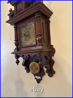 Vintage Antique German Deutsches Reichs Vienna Regulator Wall Clock Vintage Antique German Deutsches Reichs Vienna Regulator Wall Clock