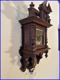 Vintage Antique German Deutsches Reichs Vienna Regulator Wall Clock Vintage Antique German Deutsches Reichs Vienna Regulator Wall Clock