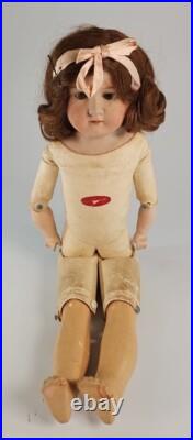 Vintage Antique German Doll 21 Bisque, Head Paper Mâché Leg Composite Body