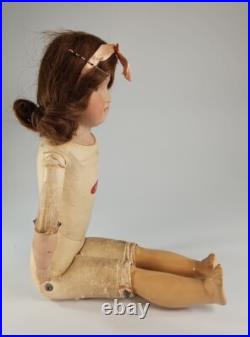 Vintage Antique German Doll 21 Bisque, Head Paper Mâché Leg Composite Body