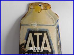 Vintage / Antique German Doorpost Henkel ATA Scheuerpulver Porcelain Enamel Sign Vintage / Antique German Doorpost Henkel ATA Scheuerpulver Porcelain Enamel Sign