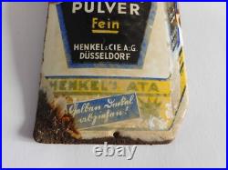 Vintage / Antique German Doorpost Henkel ATA Scheuerpulver Porcelain Enamel Sign Vintage / Antique German Doorpost Henkel ATA Scheuerpulver Porcelain Enamel Sign