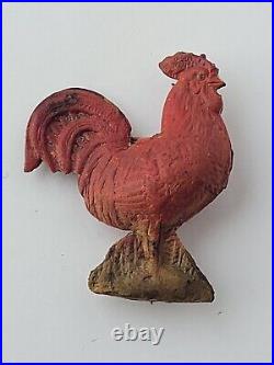 Vintage Antique German Dresden Cardboard Christmas Ornament Rooster 2 1/4/6cm Vintage Antique German Dresden Cardboard Christmas Ornament Rooster 2 1/4/6cm